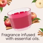 Glade 3-Wick Apple Cinnamon Scented Candle Jar with Essential Oils, 6.8 Oz, Pack of 3 - Image 2