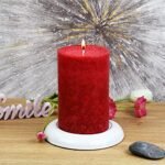 Shop our 6-Inch Apple Crisp Scented Pillar Candle for a warm, inviting fragrance in any space! - Image 2