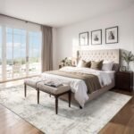 8x10 Washable Area Rugs: Modern Abstract Soft Non-Slip Carpet for Living Room, Bedroom, and Home Office. Stain Resistant & Thin! - Image 3