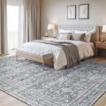 Lofus 8x10 Area Rug: Grey Washable Non-Slip Soft Carpets for Living Room, Bedroom, Dining, Office. - Image 2