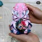 Handcrafted Carved Candle: Unique Gift for Her - Home Decor for Birthday, Halloween & Christmas - Perfect for Engagements! - Image 5