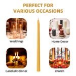 12-Pack 12-Inch Handcrafted Beeswax Candles – Dripless, 10-Hour Burn for Elegant Dining & Celebrations. - Image 3