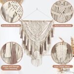 Lokeisna Macrame Wall Hanging: Handmade Woven Tapestry in Beige & Dusty Rose, 37.4” L x 27.5” W, Perfect for Gallery & Nursery Decor. - Image 4