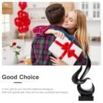 Paytonture Black Fire Flame Sculpture: Modern Abstract Resin Art for Living Room Decor, TV Stand & Coffee Table Accents. - Image 6