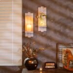 Rustic Farmhouse Candle Sconce Set: Distressed White Wall Candle Holders for Living Room, Bedroom, Bathroom. - Image 2