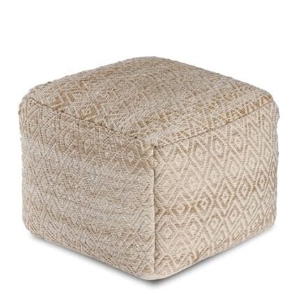 Anji Mountain 22"x22"x16" Handmade & Handcrafted Ottoman Pouf Comfortable Pouf Ottoman Foot Rest & Home Décor Accent for Living Room, Bedroom, Nursery, Kids Room, Patio