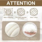 Namalu 2-Pack Knot Ball Pillows - Soft, Cute, Stress-Relieving Cushions for Kids' Beds & Sofas (Cream White, 7.87") - Image 6