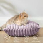 Bedsure 18x18 Throw Pillow Covers - Set of 2, Soft and Cozy Striped Design in Light Purple for Sofa, Couch, Bed. - Image 4