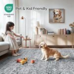 Lofus 8x10 Area Rug: Grey Washable Non-Slip Soft Carpets for Living Room, Bedroom, Dining, Office. - Image 5