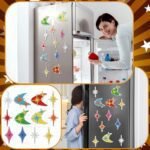 Hoolerry 12-Pack Midcentury Modern Fridge Magnets – Retro Atomic Stars & Vintage Celestial Art for 50s-60s Home Office Decor. - Image 6
