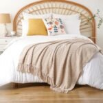 BATTILO HOME Beige Throw Blanket – Knitted Tan Blanket for Couch or Bed, Perfect Neutral Room Decor, 50"x60" Housewarming Gift. - Image 3