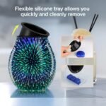 Leyoue 3D Glass Electric Wax Melt Warmer with PTC Heating, LED Color Changing, Reusable Silicone Tray. - Image 5