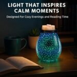 Leyoue 3D Glass Electric Wax Melt Warmer with PTC Heating, LED Color Changing, Reusable Silicone Tray. - Image 7