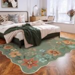 Lahome 5x7 Floral Area Rug - Soft, Non-Slip, Washable, Stain-Resistant Boho Design for Living Room & Bedroom (Green) - Image 3