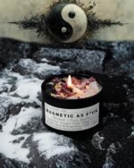 Magnetic Obsidian Crystal Candle: Protection, Attraction, Self-Love & Meditation Ritual (8oz) - Image 2