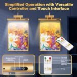 LYTARA Dimmable Cordless Picture Light with Timer & Controller, Rechargeable 5000mAh Wall Sconce (Gold) for Artwork & Portraits. - Image 5