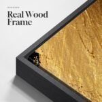 Framed 2-Piece Vertical Abstract Wall Art Set in Black, White & Gold for Modern Decor - Image 5