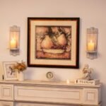 Rustic Farmhouse Candle Sconce Set: Distressed White Wall Candle Holders for Living Room, Bedroom, Bathroom. - Image 6