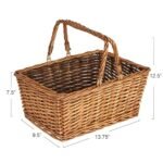 Stylish Handwoven Willow Market Basket with Durable Metal Handles—Versatile, Spacious, and Lightweight. - Image 3