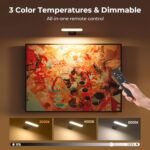 FULEN 2-Pack Battery Operated Picture Lights - Rechargeable LED Wall Sconces with Remote, 3 Color Temperatures for Art, Frames, and Dartboards. - Image 3