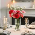 ComSaf Clear Glass Cylinder Vases - 8" Ribbed Hurricane Candle Holders for Weddings, Home Decor, Gifts. - Image 6