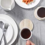 LIFVER Set of 6 Absorbent Stone Coasters with Holder, Black Marble Style for Tabletop Protection & Home Decor Gifts. - Image 7