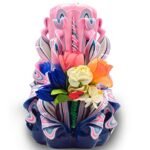 Handmade Carved Candle - Surprise Gift For Her - Decor Birthday Halloween Thanksgiving Christmas - Spiritual Living Room Home Decor Candles - Unique Engagement Wedding Idea - Pink Blue - Ordagio