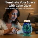 Leyoue 3D Glass Electric Wax Melt Warmer with PTC Heating, LED Color Changing, Reusable Silicone Tray. - Image 6