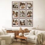YESKAY 11x14 Photo Frame Set of 9, Rustic Brown Gallery Frames for 8x10 or 11x14 Photos, Mount or Display on Tables. - Image 5