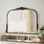 VETROVUE 36x27 Inch Round Beaded Wall Mirror, Tempered Glass, Rust-Resistant, Dual Hanging, Bronze Finish. - Image 7