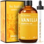 SU JUABA Vanilla Essential Oil 4 Fl Oz, 100% Natural Aromatherapy Oil for Diffuser, Skin,Fragrance Candle,Soap Making - 118ML