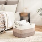 Artfeel Rectangular Woven Basket, 65L Storage for Blankets, Toys, Laundry & Magazines in Nursery or Living Room. - Image 3