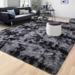 Tepook 9x12 Area Rugs: Super Soft Dark Grey Shaggy Rugs for Living Room, Bedroom, Kids, & Nursery, Non-Slip. - Image 8