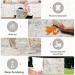 8x10 Washable Area Rugs: Modern Abstract Soft Non-Slip Carpet for Living Room, Bedroom, and Home Office. Stain Resistant & Thin! - Image 4