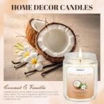 Coconut Vanilla Candle - 9oz Soy Candle for Home, Long-Lasting Aromatherapy Gift for All Occasions. - Image 2