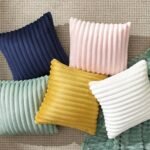 Bedsure 18x18 Throw Pillow Covers - Set of 2, Soft and Cozy Striped Design in Light Purple for Sofa, Couch, Bed. - Image 5