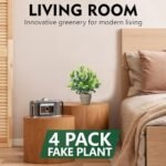 FAVOWREATH 4 Pack Mini Artificial Plants in Ceramic Pots – Perfect for Home, Office, and Bathroom Decor! - Image 5