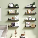 Fixwal Rustic Floating Shelves Set of 8, 4.7in Wall Storage for Bedroom, Kitchen, Bathroom, Office (Black) - Image 7