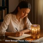 Golden Electric Wax Melt Warmer & Essential Oil Heater - Decorative Aroma Lamp & Night Light for Gifts - Image 7