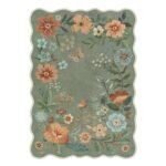 Lahome 5x7 Floral Area Rug - Soft, Non-Slip, Washable, Stain-Resistant Boho Design for Living Room & Bedroom (Green) - Image 8