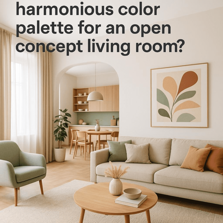 How can I create a harmonious color palette for an open concept living ...