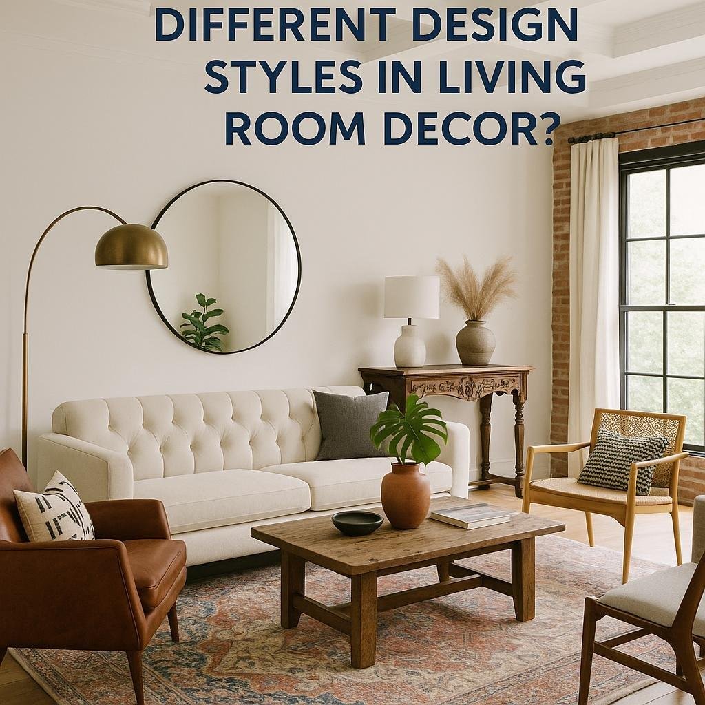 What are some tips for mixing different design styles in living room decor?
