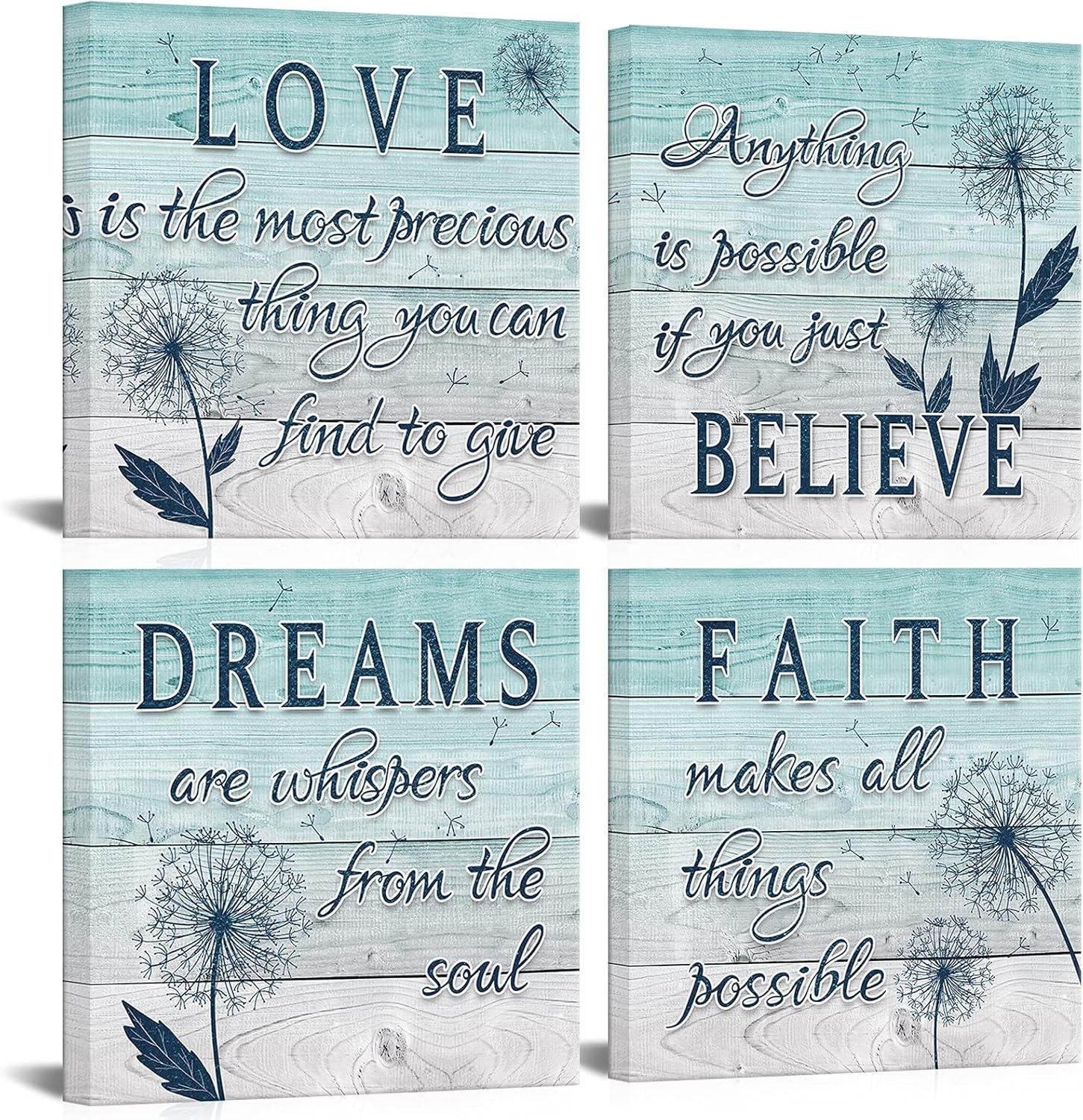 Our Review: Teal Dandelion Motivational Canvas Art for Your Home