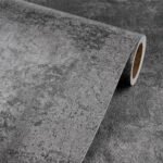 Livelynine Black Textured Concrete Wallpaper - Peel and Stick for Bedroom, Kitchen, Living Room, and More! 15.8"x78.8" - Image 8