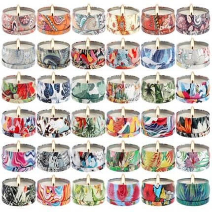 36 Pack Christmas Scented Candles Set for Home, Relaxing Stress Relief, Aromatherapy - Natural Soy Wax and Fragrance - Gifts for Women, Mom, Best Friend, Wife, Birthday