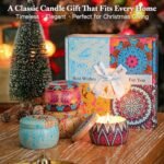 Holiday Candle Gift Set: 4-Pack Long-Lasting Bohemian Scented Soy Candles - Fig, Lemon, Spring & Lavender Aromatherapy. Perfect Christmas Gifts! - Image 5
