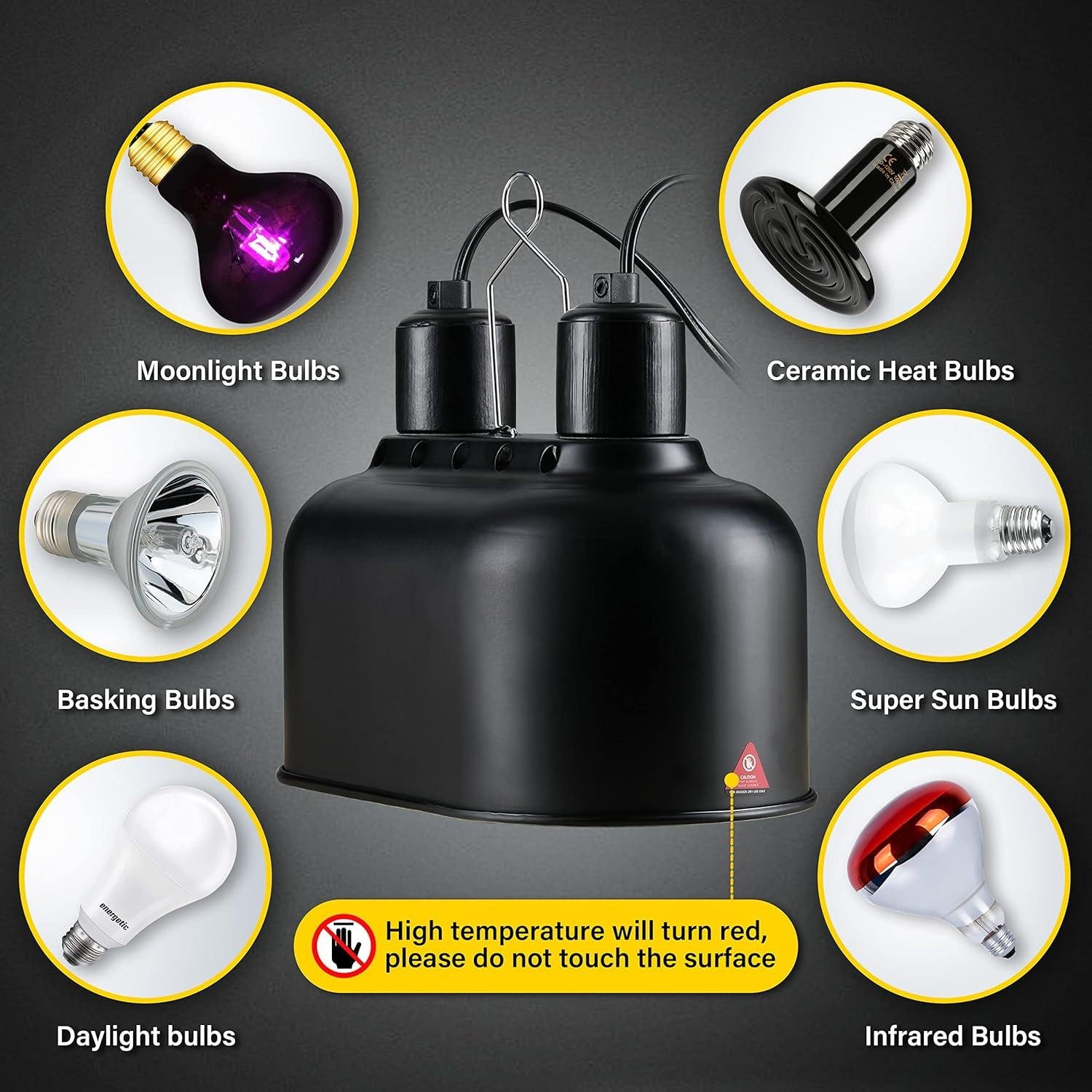 Our Review of the Simple deluxe Dual Reptile ‍Light Fixture