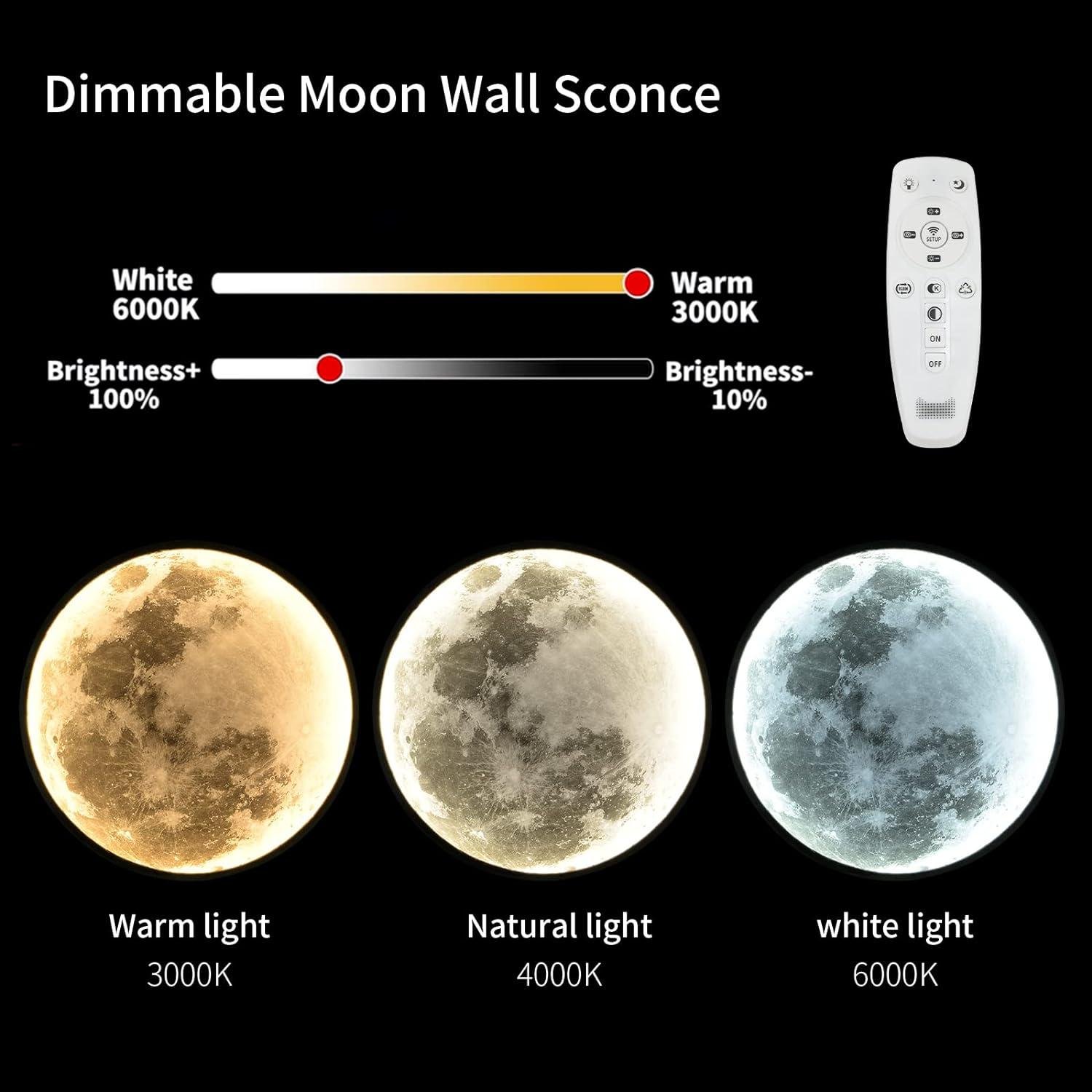 Our Review of the QIYIMEILUX ‌Dimmable Moon Wall Sconce:​ Stylish & Versatile