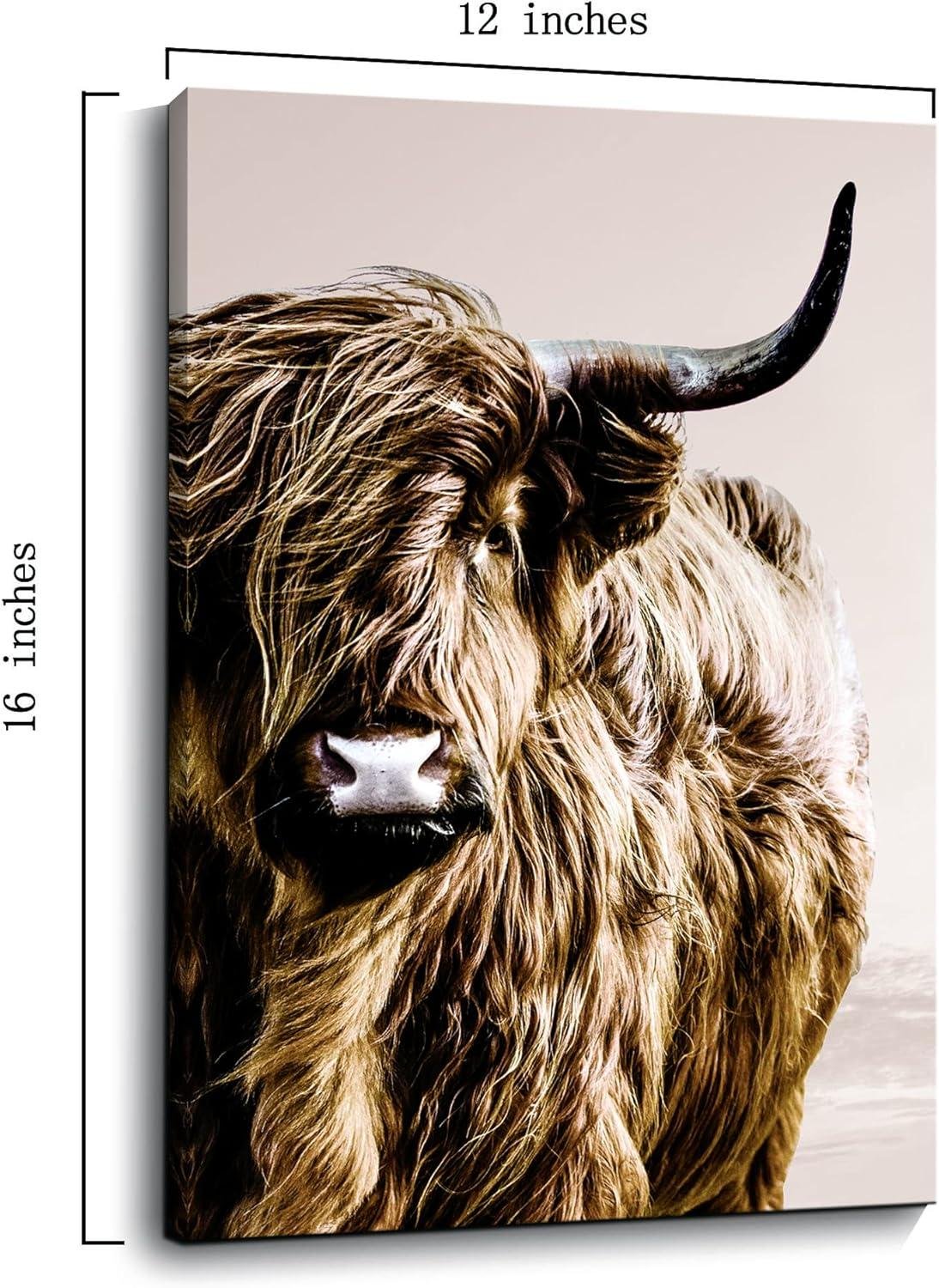 Our Review of ZNZ Highland Cow Art: Farmhouse Charm