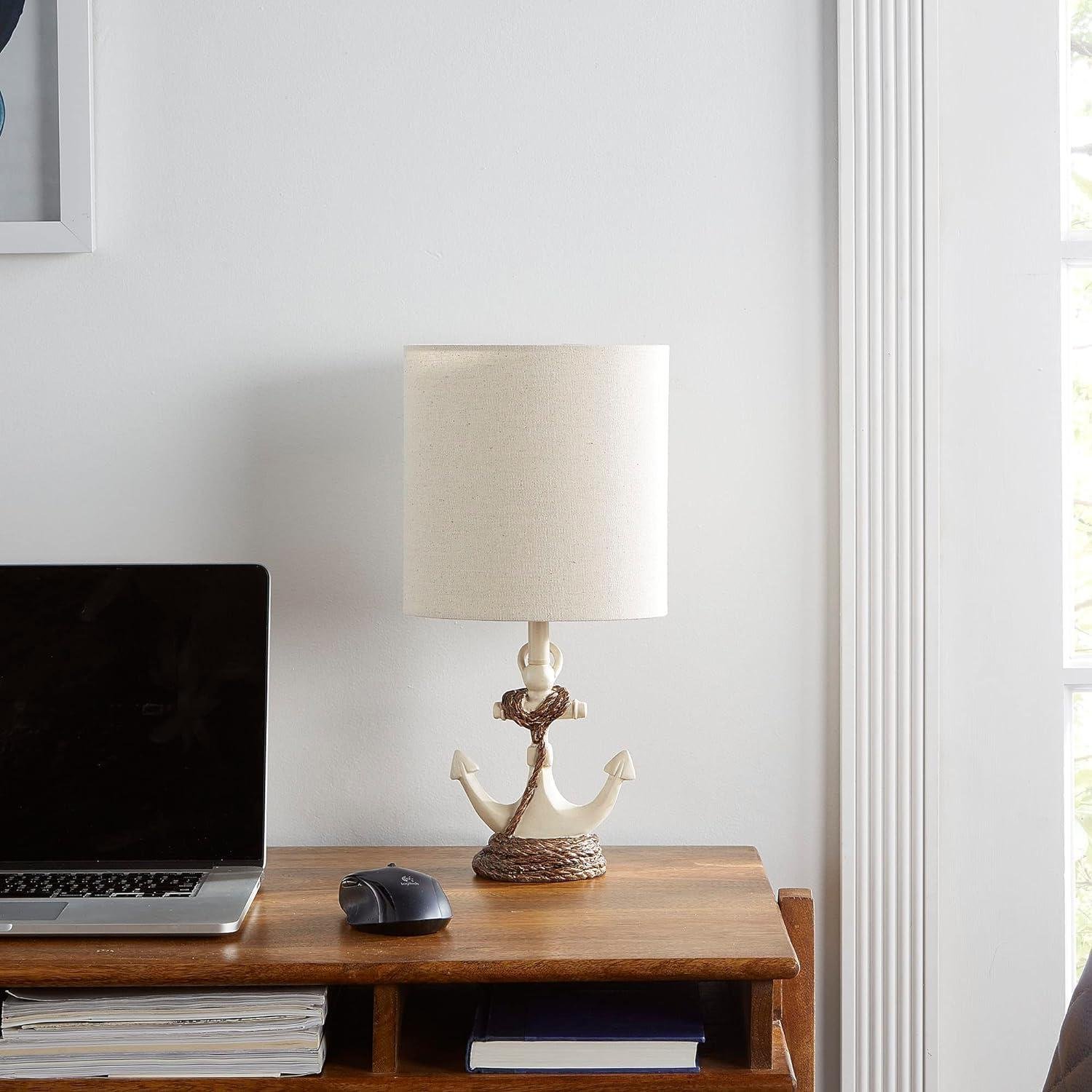 Adding Coastal Charm to Our Home: Decor Therapy Saylor Anchor lamp Review